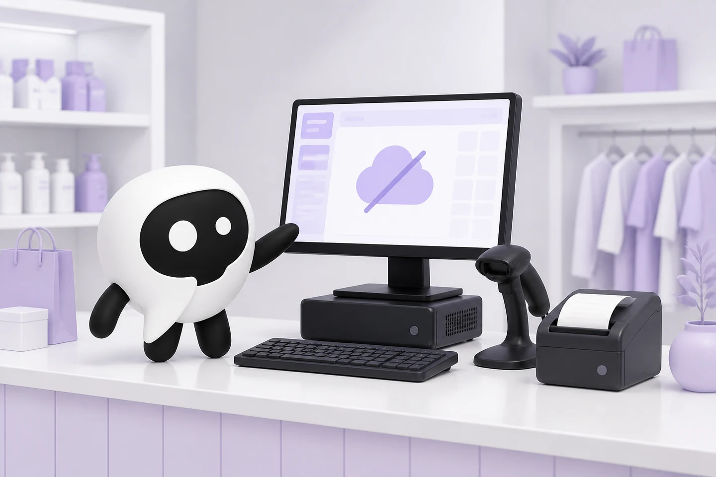 Insy presenta un POS de escritorio con computador, lector y equipo de impresión